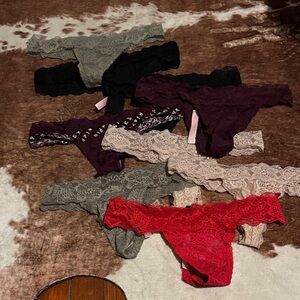 PINK lace thong bundle